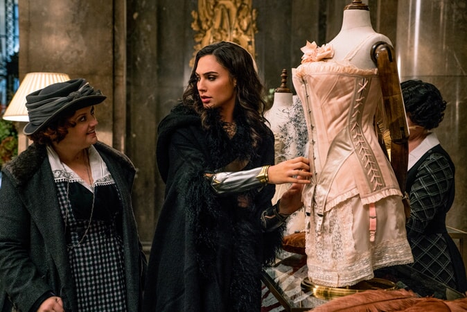 LUCY DAVIS as Etta and GAL GADOT as Diana in the action adventure "WONDER WOMAN," a Warner Bros. Pictures release.