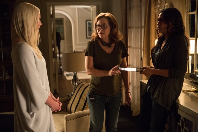 KATHERINE HEIGL, director/producer DENIS DI NOVI and ROSARIO DAWSON on the set of Warner Bros. Pictures' dramatic thriller "UNFORGETTABLE," a Warner Bros. Pictures release.