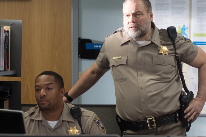 PHIL TYLER as Cooper and VINCENT D'ONOFRIO as Ray Kurtz in Warner Bros. Pictures' action comedy "CHIPS," a Warner Bros. Pictures release.