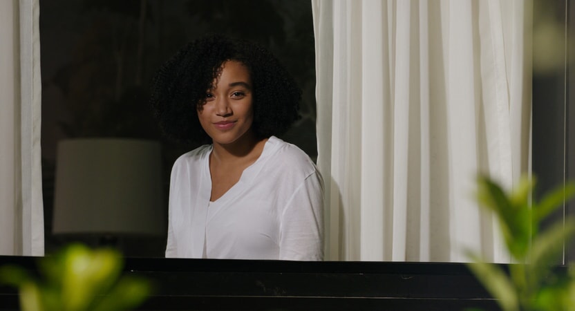 AMANDLA STENBERG as Maddy in the Warner Bros. Pictures and Metro-Goldwyn-Mayer Pictures romantic drama "EVERYTHING, EVERYTHING," a Warner Bros. Pictures release.