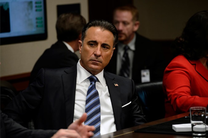 ANDY GARCIA as President Andrew Palma in Warner Bros. Pictures' and Skydance's suspense thriller "GEOSTORM," a Warner Bros. Pictures release.