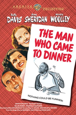 bette davis, ann sheridan and monty woolley in the man who came to dinner on dvd