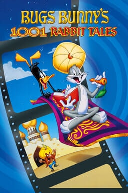 Bugs Bunny's 1001 Rabbit Tales - Bugs Bunny on an Arabian rug and Daffy Duck clinging behind