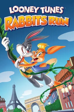 Looney Tunes: Rabbit's Run - Bugs Bunny holding Lola Bunny on vine swinging through Paris