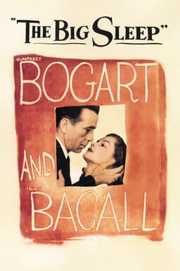 The Big Sleep - Bogart and Bacall on painted orange background