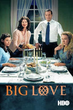Big Love: Season 2 - main cast around the dinner table looking at the camera