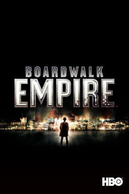 Boardwalk Empire: Season 1 - City with lights and man in fedora and coat in the middle