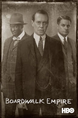 Boardwalk Empire: Season 4 - Michael Kenneth Williams, Steve Buscemi, Ron Livingston looking at cam