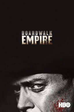 Boardwalk Empire: Season 5 - Top half of Steve Buscemi's face peaking out with a sly eye and blood