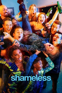 Shameless: Season 11 - William H. Macy as Frank Gallagher being carried upside down by young adults pouring liquor down his throat