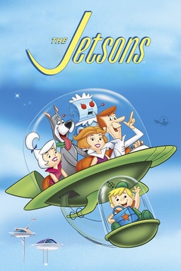 The Jetsons: Season 3 - Cast on spaceship transparent dome with green base flying in air