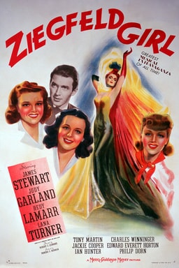 One-sheet poster featuring James Stewart as Gilbert Young, Judy Garland as Susan Gallagher, Hedy Lamarr as Sandra Kolter and Lana Turner as Sheila Regan.
