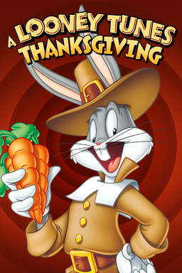 A Looney Tunes Thanksgiving - Bugs Bunny in a cowboy outfit hat holding three carrots