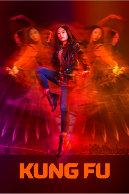 Kung Fu: Season 1 - Olivia Liang as Nicky Shen in kung fu pose on red background