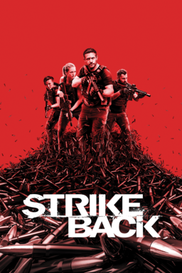 Strike Back: Season 6aStrike Back: Season 6 -Soldiers grouped together with red bg and bullets below
